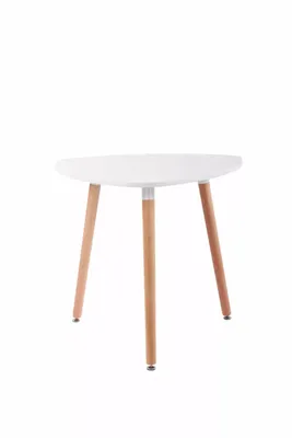 Immagine prodotto di Tavolino In And OutdoorMatch Pamela - Industriale - Tavolo per computer portatile - Colazione - Letto - Rotondo - Bianco - 80x75cm