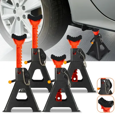 Produktbild von Vigevee 4 Stück Unterstellböcke 3T Auto Stützböcke 285-430 mm höhenverstellbar mit Sicherheitsstift für PKW SUV KFZ Garage