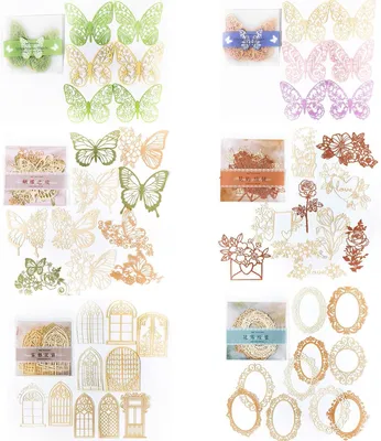 Produktbild von Scrapbooking Papier Set, 52 Blatt, Holländisches Spitzenmuster, für Tagebuch und DIY