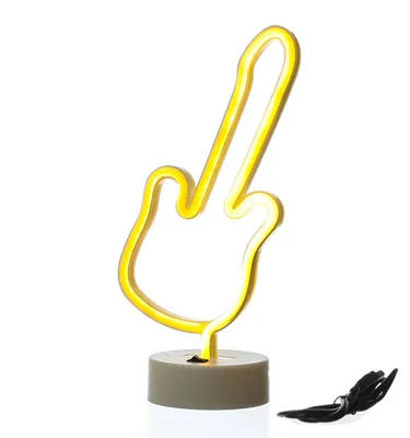 Produktbild von LED NEON Figur GITARRE - Neonlicht - H: 30cm - Batterie oder USB Betrieb - warmweiß