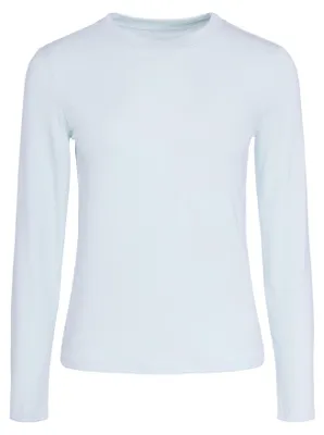 Produktbild von Damen Bluse mit Rundhalsausschnitt und langen Ärmeln, Grün, Größe S