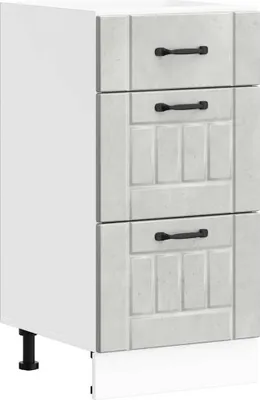 Image de vidaXL Armoire basse de cuisine Lucca gris béton Matériau dérivé du bois