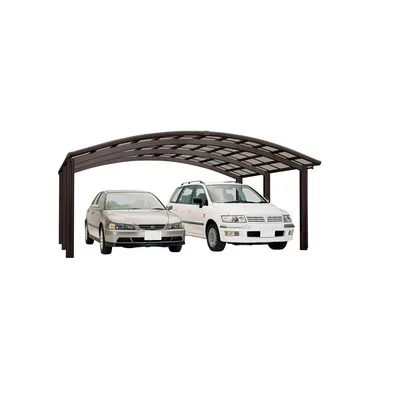 Produktbild von Doppelcarport Ximax Portoforte Typ 110 M-Ausführung Aluminium eloxiert 542,3x495,4 cm braun matt