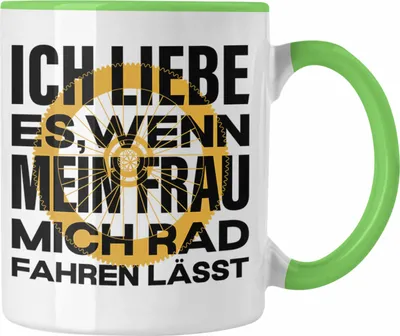 Produktbild von Trendation - Fahrradfahrer Geschenk Tasse mit Spruch Rennrad Mountainbike Geschenkidee Radfahrer (Grün)