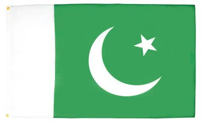 Pakistan-Flagge 90x60 cm, Polyester 100D, 2 Ringe