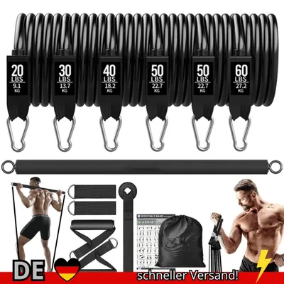 Produktbild von Workout Bar Fitness Widerstand Bands Set Pilates Yoga Zugseil Übung Training