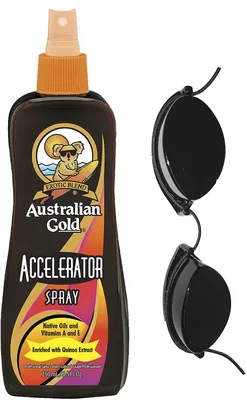 Immagine prodotto di Acceleratore d'oro australiano per abbronzatura spray + occhiali