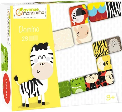 Zdjęcie produktu dla Domino zwierzęta i tekstury, kolorowa gra edukacyjna
