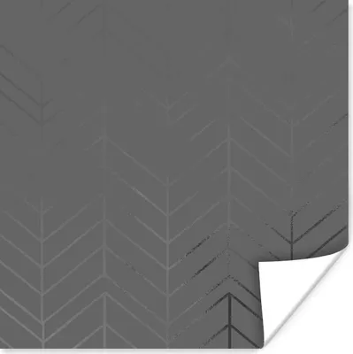 Produktbild von MuchoWow® Poster Linien - Muster - Schwarz - Weiß 30x30 cm - Wandposter - Printing