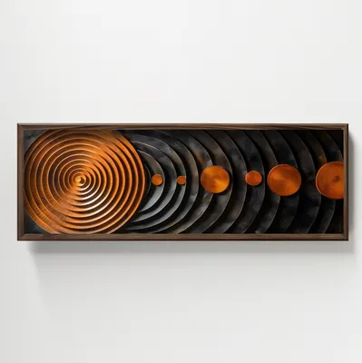 Produktbild von Wallity, HUM023, Dekoratives gerahmtes MDF-Gemälde, Mehrfarbig, 100 % MDF, 120 x 40 x 3,5 cm