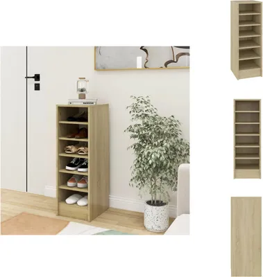 Obrázok produktu pre vidaXL Botník Sonoma dub 31,5x35x90 cm materiál na báze dreva - Regály a skrine na topánky