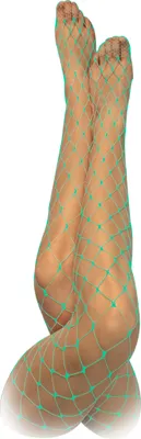 Produktbild von Damen Netzstrumpfhose One Size Strumpfhose Halloween Fasching Karneval Freizeit Party, türkis