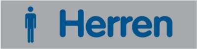 Produktbild von Dreifke® WC-Schild, Herren mit Piktogramm, 40 x 160 mm, PVC 1 Stk.