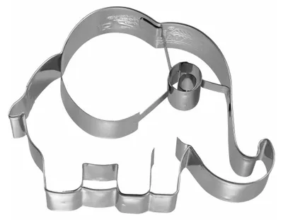Immagine prodotto di Birkmann Ausstechform Elefant, mit Innenprägung, Ausstecher, Plätzchenform, Keks, Plätzchen, Edelstahl, 10.5 cm, 195585
