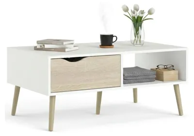 Produktbild von Couchtisch - Weiß 60,2x98,7x43,3h cm
