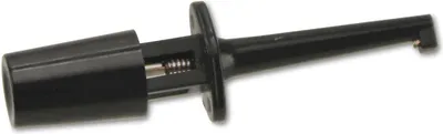Produktbild von Klemm-Prüfspitze mit Haken, 40mm, schwarz,