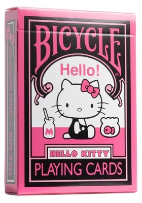 Image de Bicycle Hello Kitty - Black and Pink (Cartes à jouer de designer, Poker, Skat...)