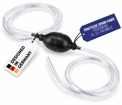 Produktbild von alca® Kraftstoffpumpe (Siphonpumpe), für Auto, Boot & weitere Fahrzeuge Hand-Siphon-Pumpe für Diesel & Benzin, Handpumpe mit Schlauch