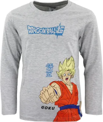 Produktbild von Anime Dragonball Super Goku Kinder Jungen langarm Shirt – Grau / 104