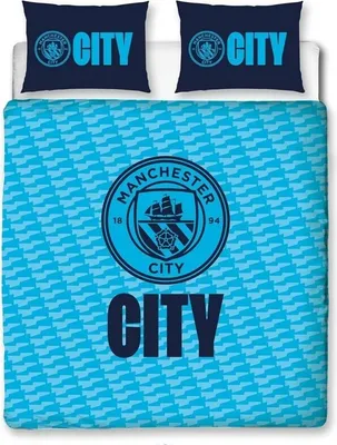 Obrázek produktu pro Manchester City FC - Crest - Sada ložního prádla AG3321 (jednolůžko) (bílá/modrá)
