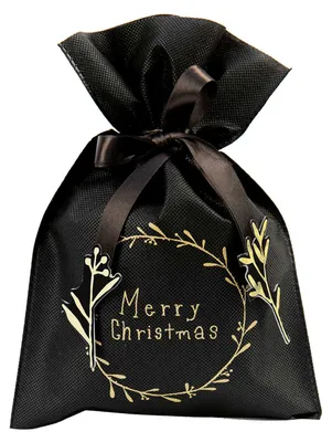 Produktbild von Rico Design 99001.74.22, Geschenkverpackungstasche, Schwarz, Abbildung, Weihnachten