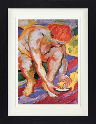Produktbild von Franz Marc Gerahmtes Bild Mit Edlem Passepartout | Wand-Bilder | Im Bilderrahmen - Akt Mit Katze, 1910 (40 x 30 cm)