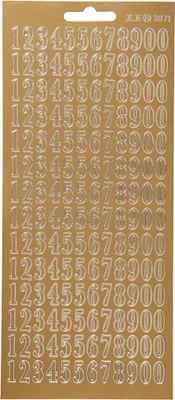 Imagen del producto de Calcomanías adhesivas en lámina, número 168, color dorado