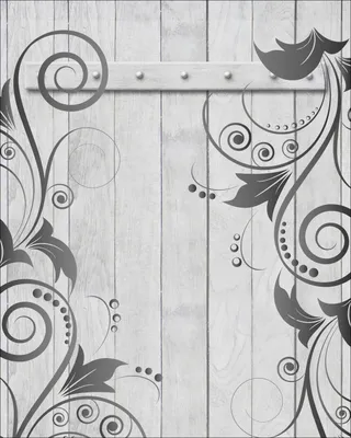 Produktbild von Wallario Poster - Graue Holztür mit Schnörkelmuster, Kunstdruck Größe: 40 x 50 cm