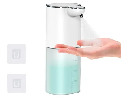 Image de Distributeur de désinfectant automatique, 400 ml, rechargeable, fixation murale sans perçage, 4 niveaux, étanche IPX5, blanc, type pulvérisateur