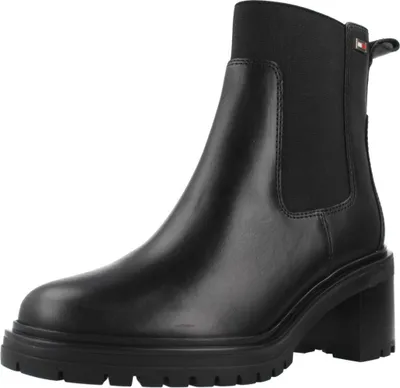 Produktbild von TOMMY HILFIGER FLAG MID HEEL LEATHER CH Schwarz