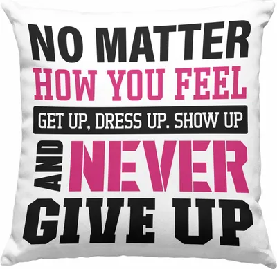 Produktbild von Trendation - Motivation Spruch Deko-Kissen mit Füllung 40x40 Frauen Geschenk Selbstständige Entrepreneur Gechenkidee Boss Niemals Aufgeben (Grau)