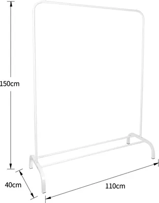 Image de Portemanteau 1 tringle à vêtements 1 tablette charge max. 30kg blanc
