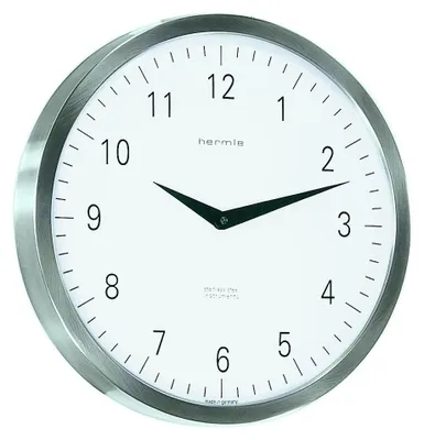 Wanduhr, Edelstahl, silber, Ø 30 cm x 5 cm