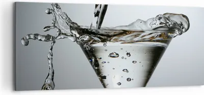Produktbild von Bild auf Leinwand - Leinwandbild - Glas Wasser Mineralwasser Blasen - 120x50cm - Wand Bild - Wanddeko - Leinwanddruck - Bilder - Kunstdruck - Leinwand bilder - Wandkunst - AB120x50-0388