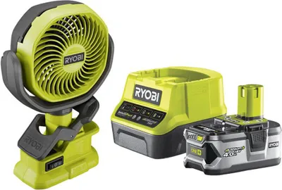 Produktbild von Ryobi RCF18-0 Lüfterklemmenbatterie 18V ONE+ 300m3/h Kit 4,0 Ah