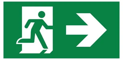 Produktbild von Braytron Einlegeschild Pfeil links/rechts fuer Notleuchte - Fluchtweg Notausgang Piktogramm PVC 260x128 mm (nur Schild)