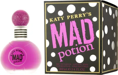 Produktbild von Katy Perry Mad Potion 100 ml, Frauen, 100 ml, Nicht nachfüllbare Flasche, Moschus, Orchidee, Pfingstrose, Tahitian Vanilla Orchid, Fresh & Crisp Apple Musk, Sweet White Peony, Jasmin, Moschus, Vanille