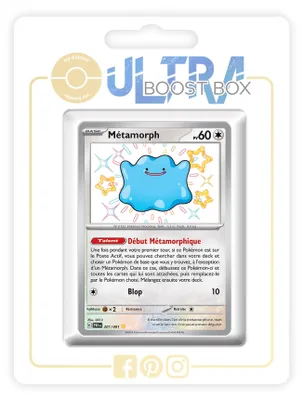 Pokémon-Kartenbox mit 10 französischen Karten, Métamorph 201/091