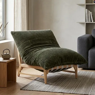 Produktbild von LVHOM XXL Relaxsessel mit Massivholz-Rahmen, Polstersessel Cord mit Memory-Schaum, ergonomischer Loungesessel, Fernsehsessel für Wohnzimmer, Grün