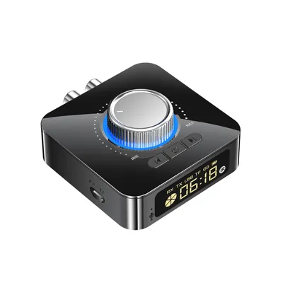 Produktbild von Bluetooth-Empfänger Sender LED BT 5.0 Stereo AUX 3.5mm Klinke RCA Freisprecheinrichtung TF U-Disk TV Car Kit Wireless Audio Adapter