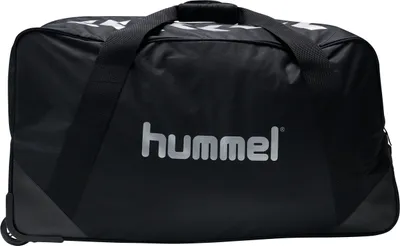 A black Hummel trolley bag is shown against a white background.