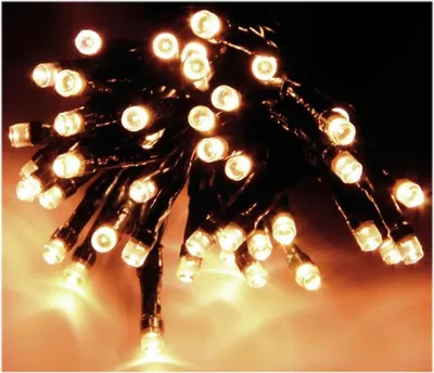 Produktbild von LED mini svetelná reťaz, 96 teplých bielych LED diód, napájanie batériami