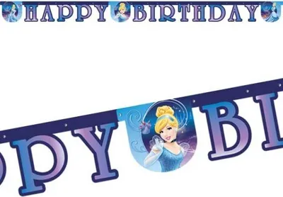 Image de Disney Cendrillon Happy Birthday Gestanzte Banner