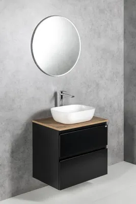 Produktbild von Aqualine ALTAIR Unterschrank 77,5x60x45cm, schwarz matt