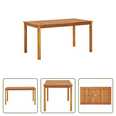 Produktbild von The Living Store Gartentisch 140x80x74 cm Massivholz Akazie