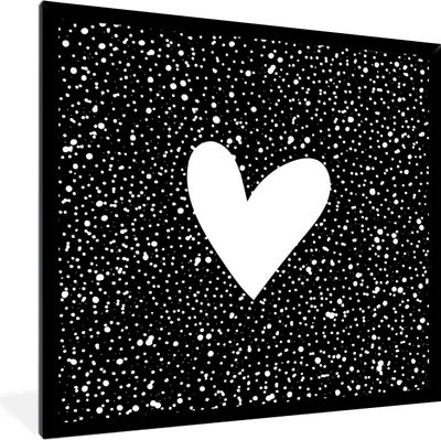 Produktbild von MuchoWow® Gerahmtes Poster Design - Liebe - Herz 40x40 cm - Poster mit Schwarzem Bilderrahmen Wandposter Rahmen Foto Bilder - Mit Rahmen - Wanddekoration Schlafzimmer