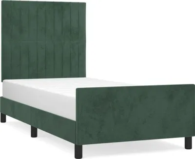 Immagine prodotto di vidaXL Struttura letto senza materasso verde scuro 100x200 cm in velluto