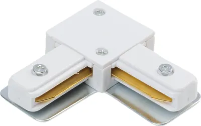 Produktbild von Qub L-Verbinder für 1-Phasen-Schienensystem – Eckverbinder für Stromschienen – Weiß – Erweiterbar & LED-kompatibel