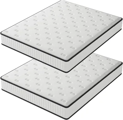 Zdjęcie produktu dla DEWINNER Zestaw 2 materacy 140x190x16 | Materac z pianki z pamięcią kształtu | Wysoka gęstość, średnia twardość, grubość 16 cm, hipoalergiczny