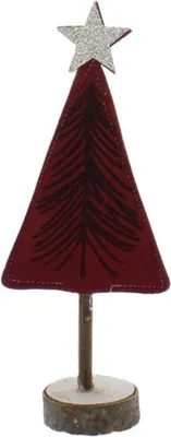 Produktbild von Tannenbaum mit Stern - rot - ca. 10,5 x 5,5 x 26,5 cm